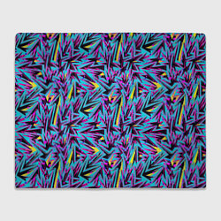 Плед флисовый Абстрактный узор с геометрической концепцией, цвет: 3D-велсофт