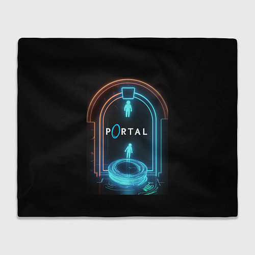 Плед Portal neon style logo / 3D-Велсофт – фото 1