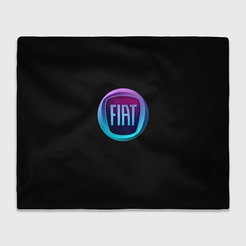 Плед FIAT logo neon / 3D-Велсофт – фото 1