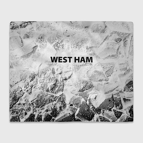 Плед West Ham white graphite / 3D-Велсофт – фото 1
