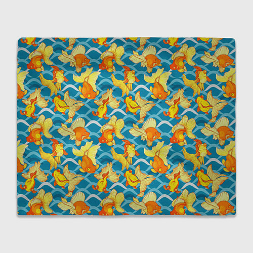 Плед Разноцветные золотые рыбки / 3D-Велсофт – фото 1