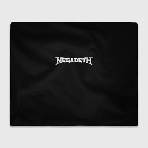 Плед Megadeth logo white / 3D-Велсофт – фото 1