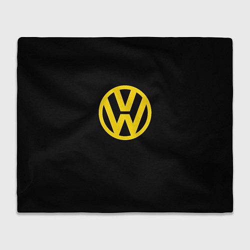 Плед Volkswagen logo yellow / 3D-Велсофт – фото 1