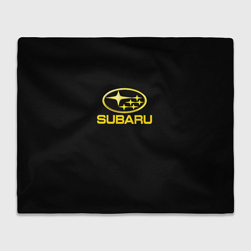 Плед Subaru logo yellow / 3D-Велсофт – фото 1