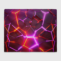 Плед Красные плиты с фиолетовым свечением