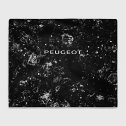 Плед флисовый Peugeot black ice, цвет: 3D-велсофт