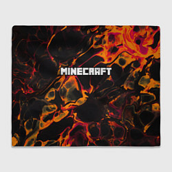 Плед флисовый Minecraft red lava, цвет: 3D-велсофт