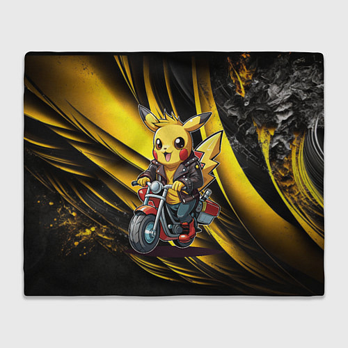 Плед Пикачу на красном мотоцикле / 3D-Велсофт – фото 1