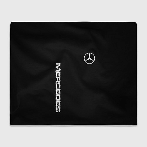 Плед Mercedes benz logo white auto / 3D-Велсофт – фото 1