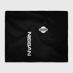 Плед Nissan logo white auto