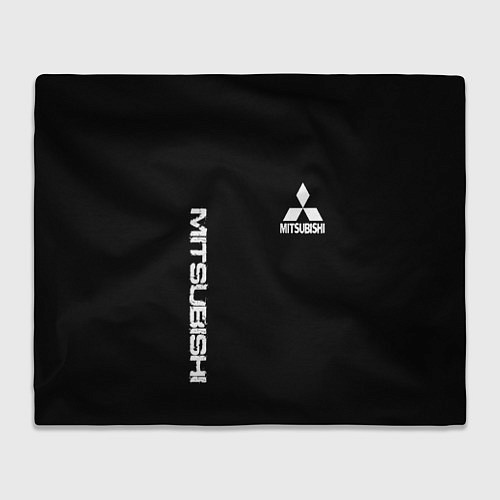 Плед Mitsubishi logo white auto / 3D-Велсофт – фото 1