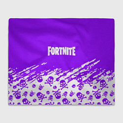 Плед флисовый Fortnite skull pattern, цвет: 3D-велсофт