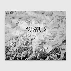 Плед флисовый Assassins Creed white graphite, цвет: 3D-велсофт