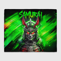 Плед флисовый Samurai green, цвет: 3D-велсофт