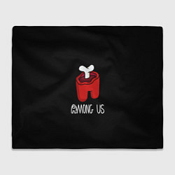 Плед Among us logo red