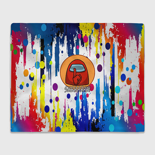 Плед Among us краски цветные с потёками / 3D-Велсофт – фото 1