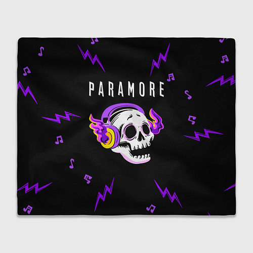 Плед Paramore неоновый череп / 3D-Велсофт – фото 1