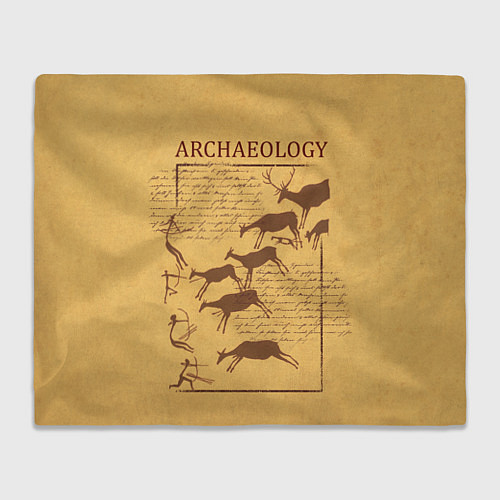 Плед Археолог - древние рисунки / 3D-Велсофт – фото 1