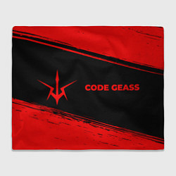 Плед флисовый Code Geass - red gradient по-горизонтали, цвет: 3D-велсофт