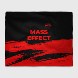Плед Mass Effect - red gradient посередине