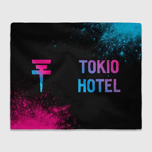 Плед Tokio Hotel - neon gradient по-горизонтали / 3D-Велсофт – фото 1