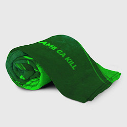 Плед флисовый Akame ga Kill - green gradient по-горизонтали, цвет: 3D-велсофт — фото 2