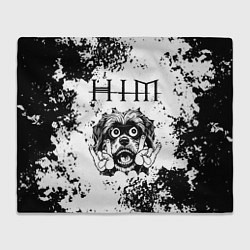 Плед флисовый HIM - рок пес, цвет: 3D-велсофт