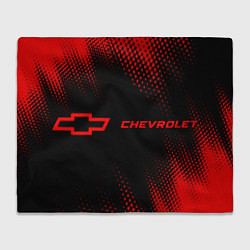 Плед флисовый Chevrolet - red gradient по-горизонтали, цвет: 3D-велсофт
