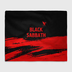 Плед флисовый Black Sabbath - red gradient посередине, цвет: 3D-велсофт