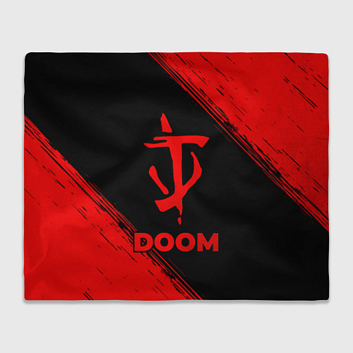Плед Doom - red gradient / 3D-Велсофт – фото 1