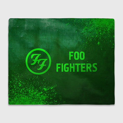 Плед Foo Fighters - green gradient по-горизонтали / 3D-Велсофт – фото 1