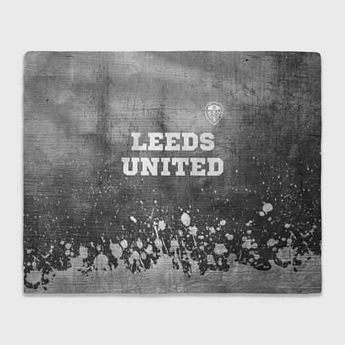 Плед Leeds United - grey gradient посередине / 3D-Велсофт – фото 1