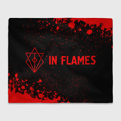 Плед флисовый In Flames - red gradient по-горизонтали, цвет: 3D-велсофт