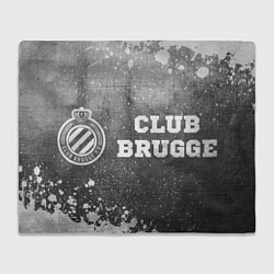 Плед флисовый Club Brugge - grey gradient по-горизонтали, цвет: 3D-велсофт