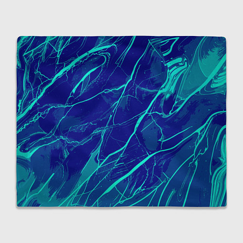 Плед Яркий сине-голубой абстрактная текстура / 3D-Велсофт – фото 1