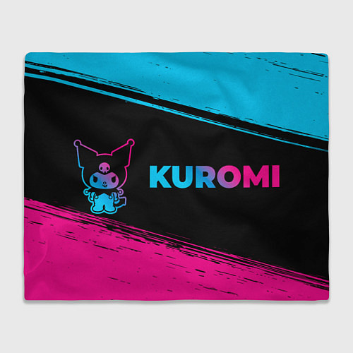 Плед Kuromi - neon gradient по-горизонтали / 3D-Велсофт – фото 1