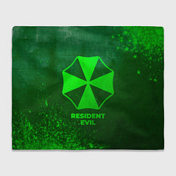 Плед Resident Evil - green gradient