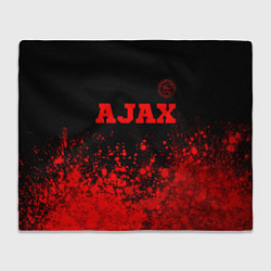 Плед флисовый Ajax - red gradient посередине, цвет: 3D-велсофт