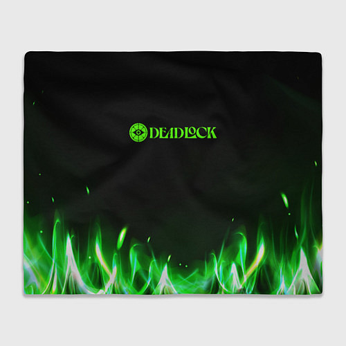 Плед Deadlock logo зеленый огонь / 3D-Велсофт – фото 1