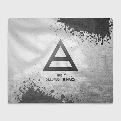 Плед Thirty Seconds to Mars - white gradient / 3D-Велсофт – фото 1