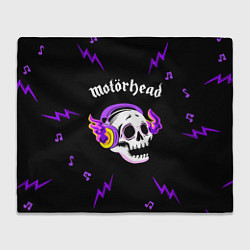 Плед Motorhead неоновый череп