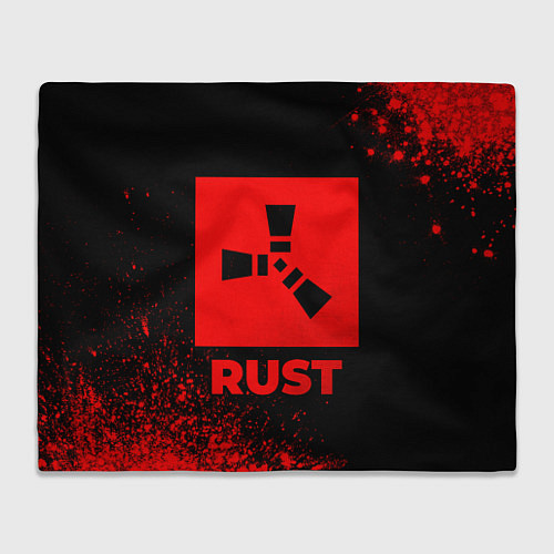 Плед Rust - red gradient / 3D-Велсофт – фото 1