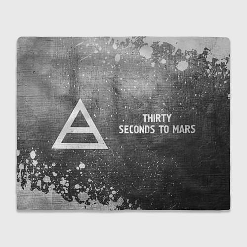 Плед Thirty Seconds to Mars - grey gradient по-горизонт / 3D-Велсофт – фото 1