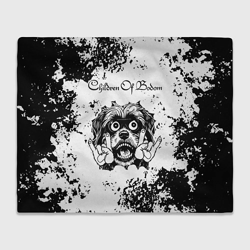 Плед Children of Bodom - рок пес / 3D-Велсофт – фото 1