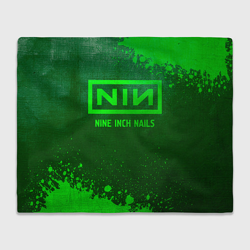 Плед Nine Inch Nails - green gradient / 3D-Велсофт – фото 1