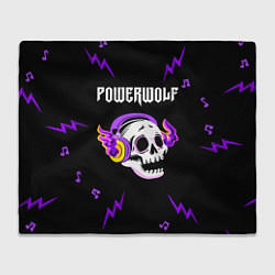 Плед Powerwolf неоновый череп