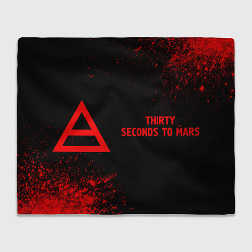 Плед Thirty Seconds to Mars - red gradient по-горизонта / 3D-Велсофт – фото 1