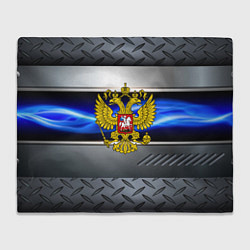 Плед флисовый Нано Россия герб, цвет: 3D-велсофт
