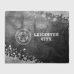 Плед флисовый Leicester City - grey gradient по-горизонтали, цвет: 3D-велсофт