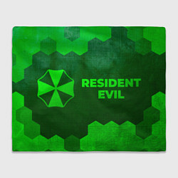 Плед Resident Evil - green gradient по-горизонтали